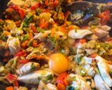 Une image de l'étape 6 de Wok au légumes, poulet et sauce aigre-douce.
