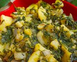 आलू पालक की भुजिया (Aloo palak ki bhujiya recipe in hindi) रेसिपी चरण 4 फोटो