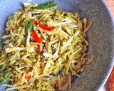 Foto langkah ke 2 dari resep Tumis bunga pepaya (tips tanpa pahit).