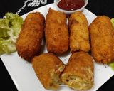 A picture of step 12 of Chicken,Aalu, cheez,roll.