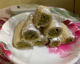 A picture of step 8 of Kaju pista roll.