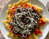 Sült gombás zöldséges spirelli recept fázis 4 fotója