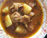A picture of step 4 of Mutton potato curry.