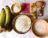 Hình bước làm 1 của món Coconut Banana Crunch Muffins