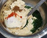A picture of step 2 of Spinach & Chickpea Flour Chilla.