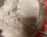A picture of step 1 of Eggless brownie cake.
