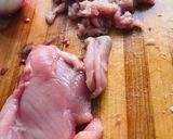 A picture of step 4 of Homemade Ground Chicken (with a knife).