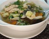 Foto del paso 5 de la receta: Sopa de pollo a la parrilla con fideos