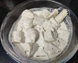 A picture of step 2 of Malai Soya Chaap.