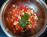 A picture of step 2 of Masala Papad.
