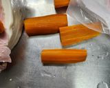 Foto del paso 1 de la receta: Wraps de jamón con corazón de zanahoria