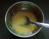 A picture of step 1 of Besan Halwa.