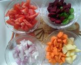 A picture of step 1 of Basil Beetroot Soup.