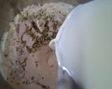 A picture of step 5 of Malpua with Rabri.