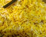 Gambar langkah 5 resipi Nasi Minyak Gulai Ayam.