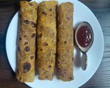 A picture of step 5 of Kaddu paratha(pumpkin).