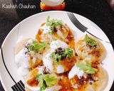 A picture of step 5 of Dahi Papdi.