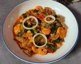 Foto langkah ke 5 dari resep Udang Pakcoy Asam Manis Pedas.