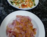 Foto del paso 1 de la receta: Arroz con verduras y pollo al curry