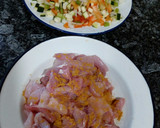 Foto del paso 1 de la receta: Arroz con verduras y pollo al curry