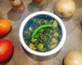 A picture of step 7 of Methi ringan.