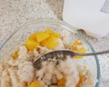 A picture of step 2 of My So Simple Peach Bread pudding. 😁.