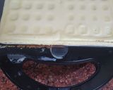 A picture of step 4 of Waffle with chocolate ice cream.