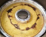 عکس مرحله 4 از دستور کیک کدوحلوایی دو رنگ بدون فر 🌸