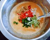 A picture of step 2 of 20 minute breakfast Healthy tasty vegetable besan cheela.