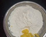 A picture of step 1 of Badam Puri.