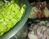 पत्ता गोभी गोश्त (patta gobi gosht recipe in Hindi) रेसिपी चरण 1 फोटो