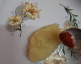 A picture of step 2 of Potato masala Chaap chaat.
