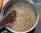 A picture of step 3 of Besan ladoo with Desi khaand.