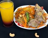 A picture of step 9 of Afghan pulao.