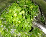 A picture of step 1 of Hara bhara kabab.