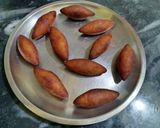 A picture of step 7 of Rosher Puli/A makar Sankranti recipe from Bengal.
