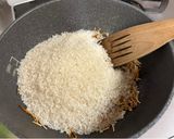 A picture of step 2 of Fried Beef and Shrimp Rice on the Table.