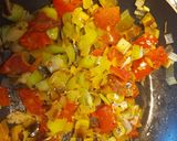 A picture of step 1 of Leek and blushed tomato quarterpounder.