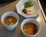 A picture of step 4 of Chawanmushi - savory egg custard.