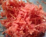 A picture of step 1 of Carrot Burfi.