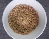 A picture of step 1 of Walnut Halwa.