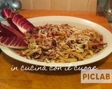 Foto del passaggio 3 della ricetta Fettuccine allo speck con radicchio, speck e noci ♡ ⛄🎁🎄🎅