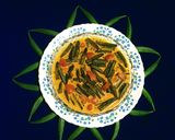 A picture of step 10 of Dahi Bhindi.