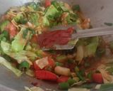 A picture of step 5 of Dry Manchurian.