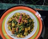 A picture of step 6 of Spinach (palak) Veggies Subzi.