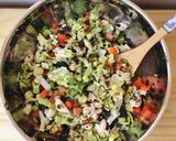 Hình bước làm 5 của món Salad ức gà (eat clean)