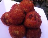 A picture of step 7 of Yam balls.
