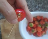 รูปขั้นตอนการทำที่ 1 ของ Acerola Cherry Enzyme Syrup น้ำเชื่อมหมักเชอร์รี่ออสซี่ในสวนไทย