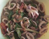 Foto langkah ke 8 dari resep Cumi tauco medan cabe hijau 😀😀.
