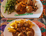 Foto del paso 14 de la receta: Albóndigas al horno con garbanzos, judías y champiñones